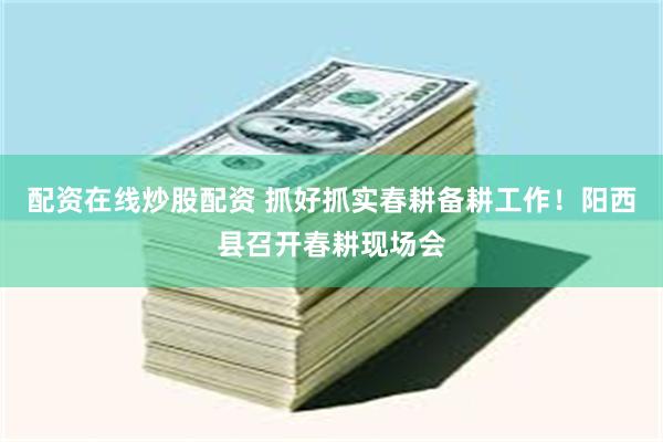 配资在线炒股配资 抓好抓实春耕备耕工作！阳西县召开春耕现场会