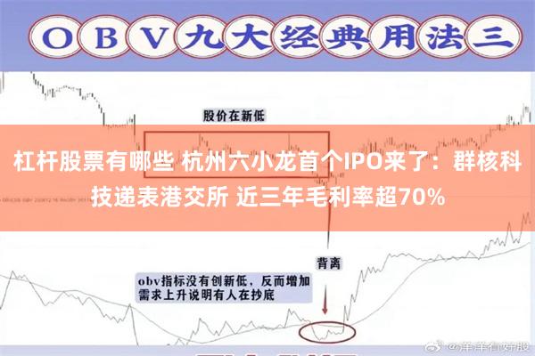 杠杆股票有哪些 杭州六小龙首个IPO来了：群核科技递表港交所 近三年毛利率超70%