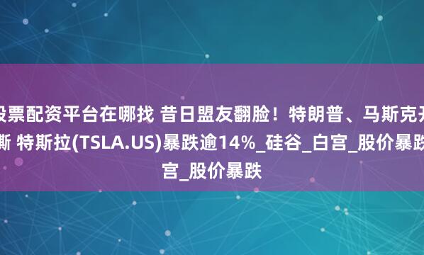 股票配资平台在哪找 昔日盟友翻脸！特朗普、马斯克开撕 特斯拉(TSLA.US)暴跌逾14%_硅谷_白宫_股价暴跌